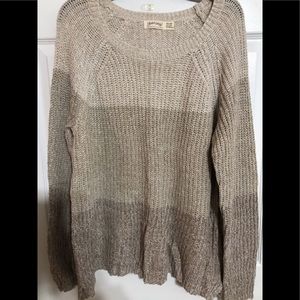 Ombré Style Faded Glory Light/Dark Brown Sweater
